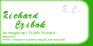 richard czibok business card